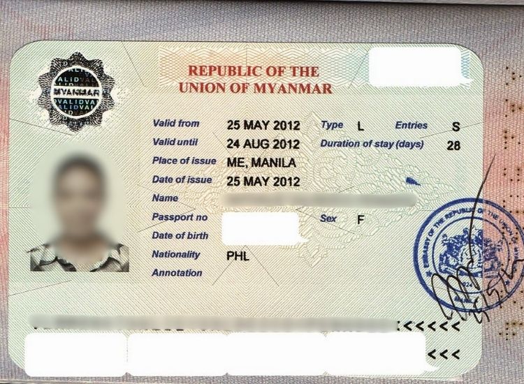 Hướng dẫn chi tiết xin visa Myanmar 1