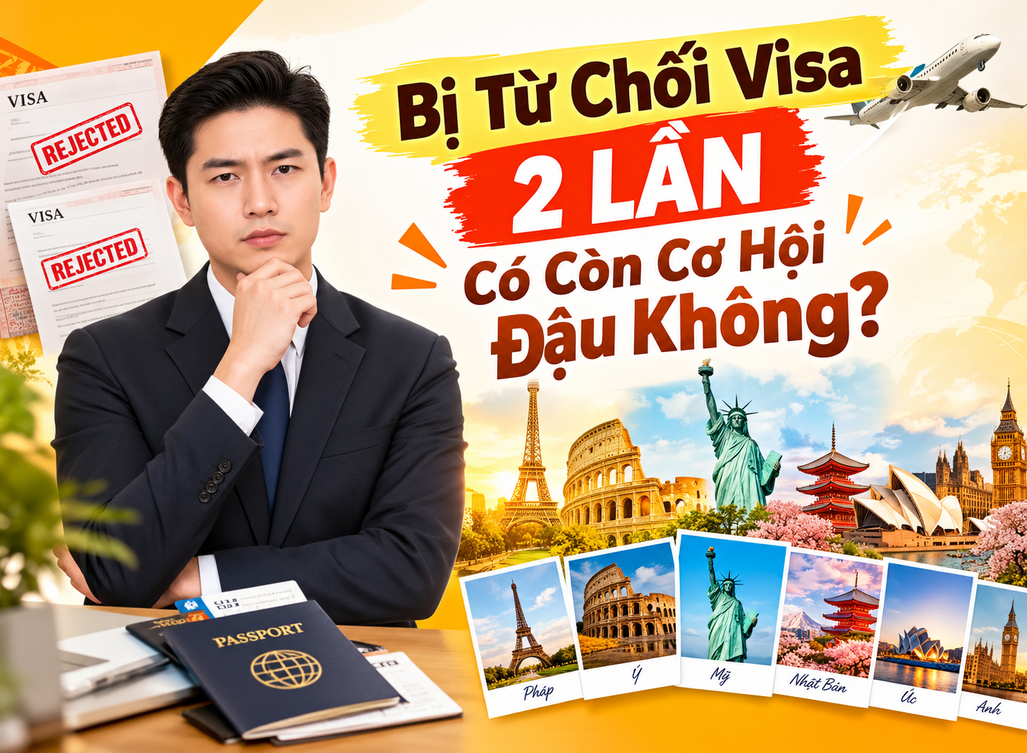 Bị Từ Chối Visa 2 Lần Có Còn Cơ Hội Đậu Không? Giải Pháp Từ Chuyên Gia