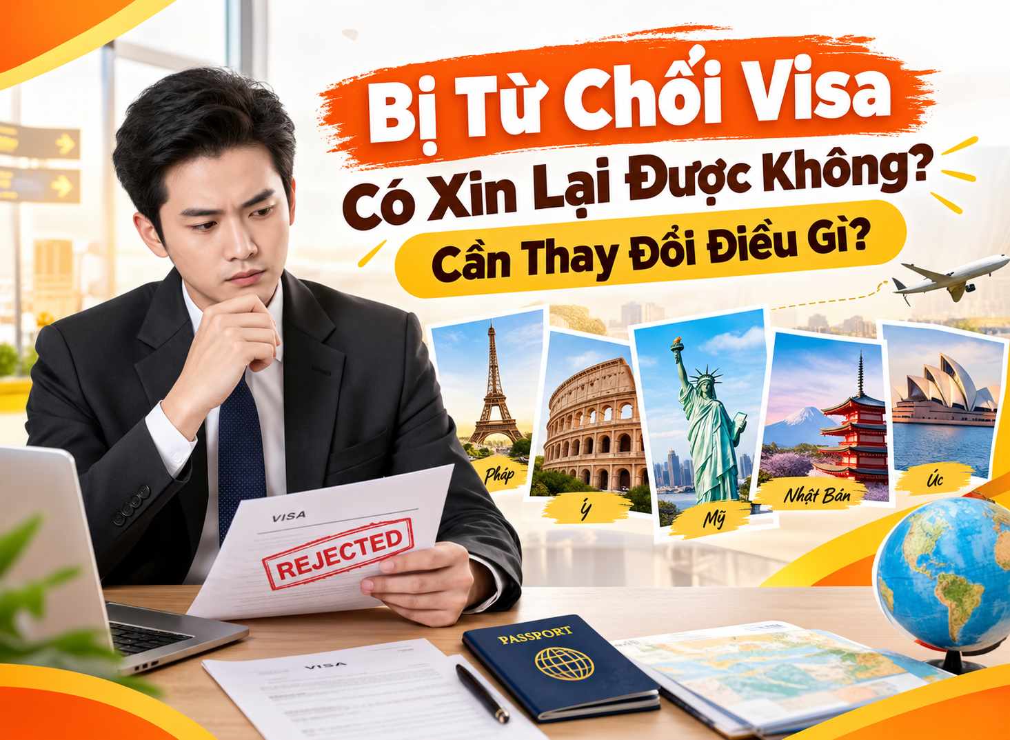 Bị Từ Chối Visa Có Xin Lại Được Không? Cần Thay Đổi Điều Gì?