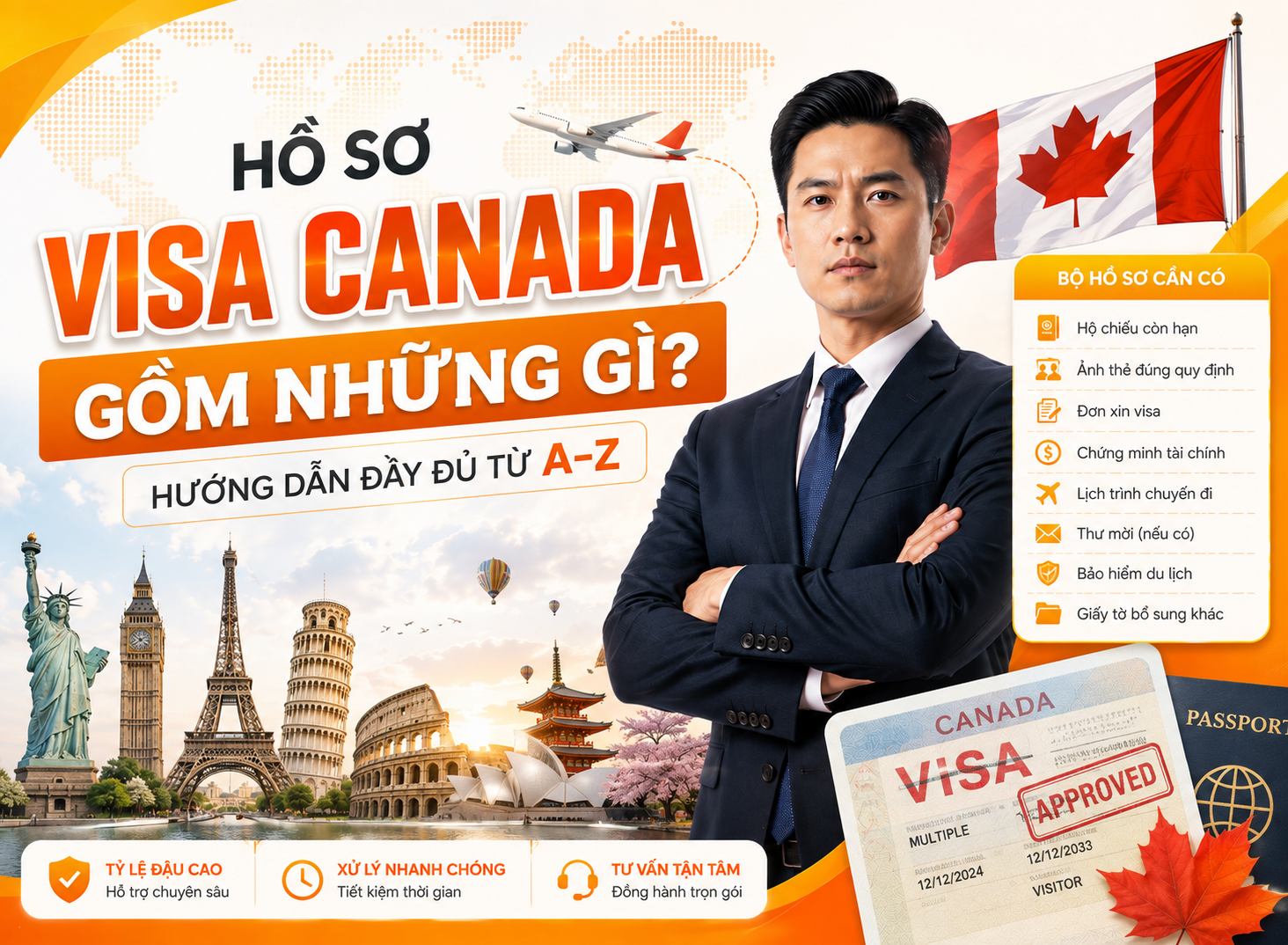 Hồ Sơ Visa Canada Gồm Những Gì? Hướng Dẫn Đầy Đủ Từ A–Z
