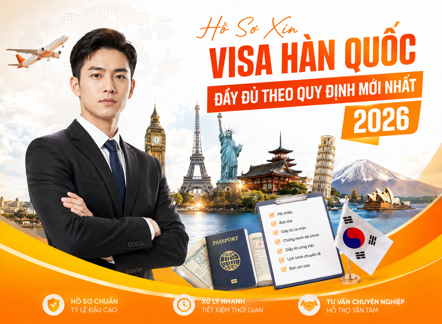 Hồ Sơ Xin Visa Hàn Quốc Đầy Đủ Theo Quy Định Mới Nhất 2026