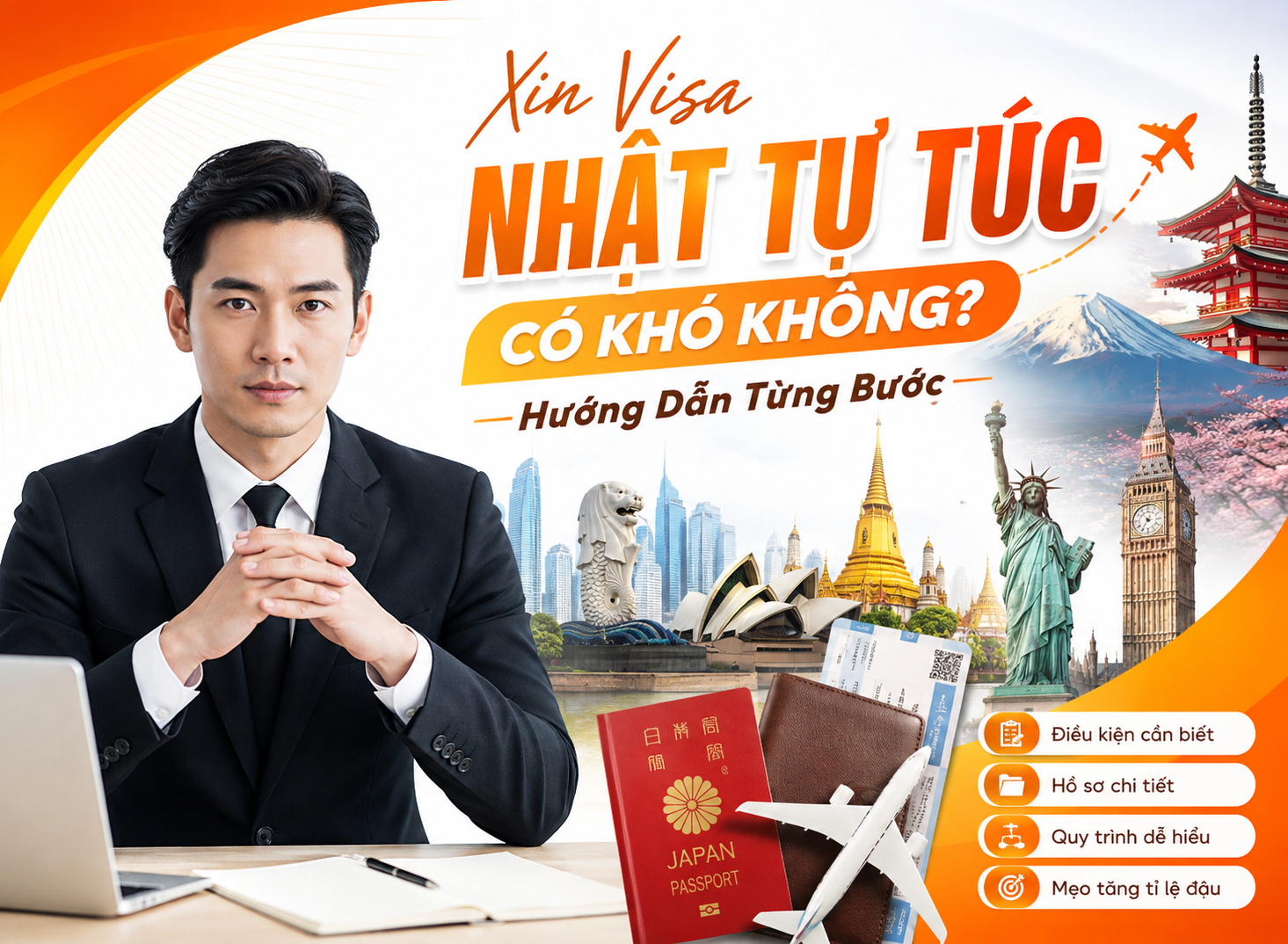 Xin Visa Nhật Tự Túc Có Khó Không? Hướng Dẫn Từng Bước