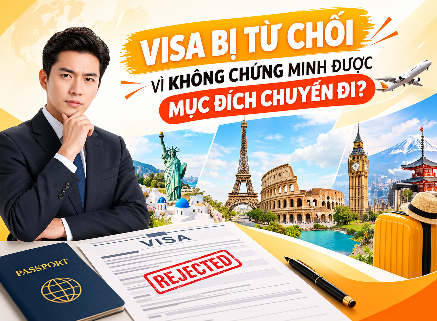 Visa Bị Từ Chối Vì Không Chứng Minh Được Mục Đích Chuyến Đi