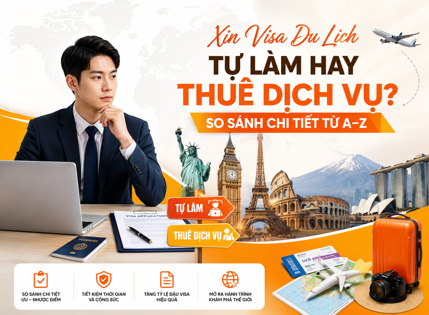Xin Visa Du Lịch Tự Làm Hay Thuê Dịch Vụ So Sánh Chi Tiết Từ A–Z